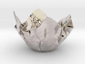 Paper Bowl (Free 3D File) in Platinum