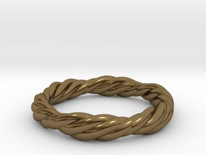 Twist Ring in Polished Bronze