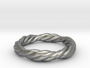 Twist Ring in Natural Silver