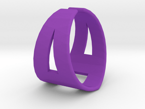 Ring21(18mm) in Purple Processed Versatile Plastic