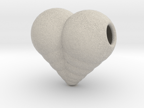 BubbleHeart in Natural Sandstone