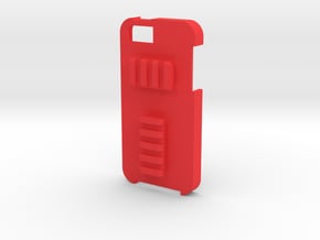 iPhone 5 Picatinny Case (Back Rails) in Red Processed Versatile Plastic