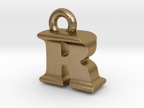 3D Monogram - RIF1 in Polished Gold Steel