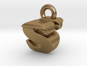 3D Monogram - SVF1 in Polished Gold Steel