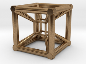 cube cubed in Natural Brass