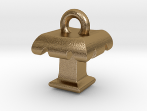 3D Monogram - TTF1 in Polished Gold Steel