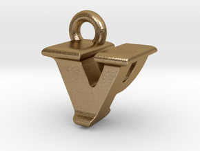 3D Monogram - VPF1 in Polished Gold Steel