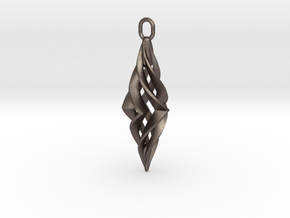Vision Pendant in Polished Bronzed Silver Steel