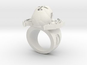 new skull ring in White Natural Versatile Plastic