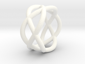 Napkin Ring Pretzel medium in White Processed Versatile Plastic