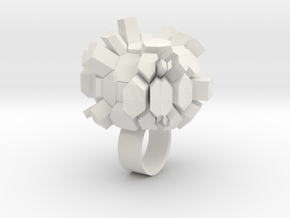 Rocky Ring in White Natural Versatile Plastic