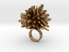 Icy Ring in Natural Brass