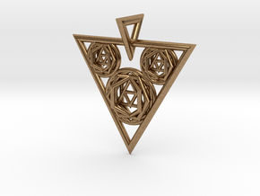 Sacred Geometry Pendant in Natural Brass