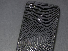 IPhone 4/4S - Finger print Case in White Natural Versatile Plastic