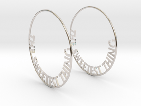 The Sweetest Thing Hoop Earrings 60mm in Platinum