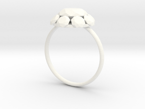 Diamond Ring US Size 8 5/8 UK Size R in White Processed Versatile Plastic