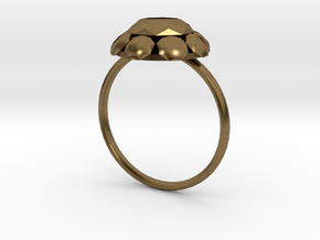 Diamond Ring US Size 8 5/8 UK Size R in Natural Bronze