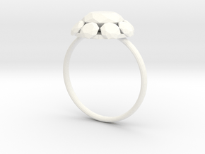 Diamond Ring US Size 8 UK Size Q in White Processed Versatile Plastic