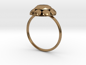 Diamond Ring US Size 8 UK Size Q in Natural Brass