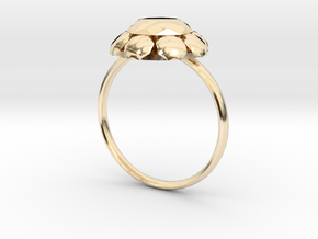 Diamond Ring US Size 7 UK Size O in 14K Yellow Gold