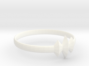 Elleve Ring US Size 8 UK Size Q in White Processed Versatile Plastic