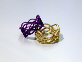 Skaters Ring in Polished Gold Steel