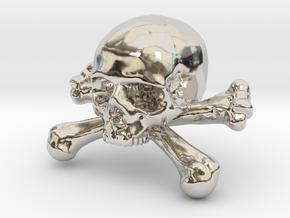 12mm .47in Skull & Bones for earring in Platinum