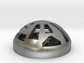 Button Dome in Natural Silver