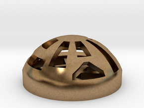 Button Dome in Natural Brass