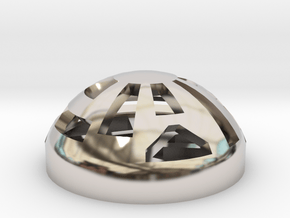 Button Dome in Platinum