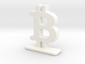 Bitcoin Stand in White Processed Versatile Plastic
