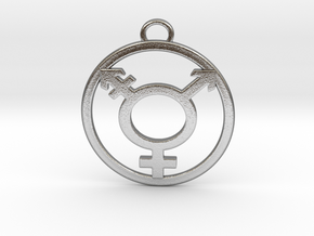 TransGender Pendant-Simple in Natural Silver