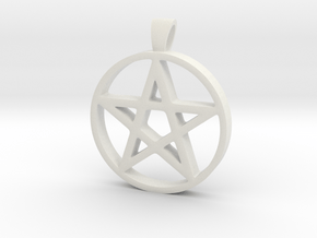 Pentagram Simple in White Natural Versatile Plastic