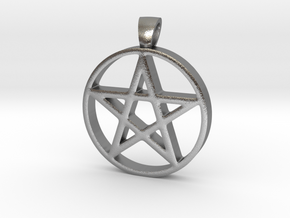 Pentagram Simple in Natural Silver