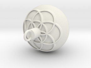 1 Pendulum 11mm - 0.25mm Flower 2mm Cut Emboss 0.5 in White Natural Versatile Plastic