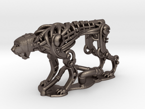 Robotic Cheetah: 1 piece in Polished Bronzed Silver Steel