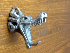 dragon wall hook in Polished Bronzed Silver Steel