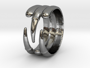 Claw Ring - Sz. 5 in Fine Detail Polished Silver