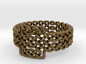 Celtic Knots Ring 17 in Polished Bronze