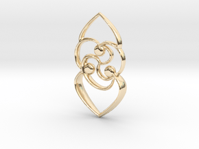Celtic rose in 14K Yellow Gold