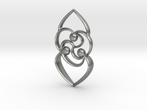 Celtic rose in Natural Silver