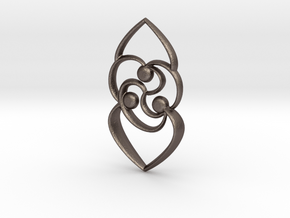 Celtic rose in Polished Bronzed Silver Steel