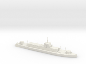 1/56th (28 mm) scale WW2 Hungarian armoured boat in White Natural Versatile Plastic