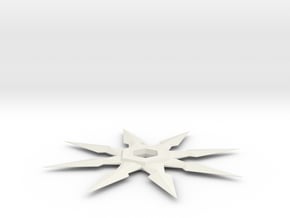 Shuriken in White Natural Versatile Plastic