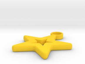Pendant starlet in Yellow Processed Versatile Plastic