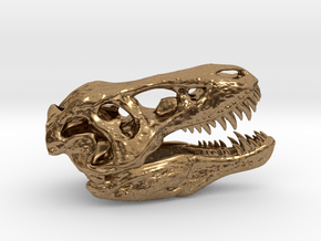 Tyrannosaurus Rex pendant 50mm in Natural Brass