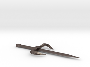 Fantasy Dagger in Polished Bronzed Silver Steel