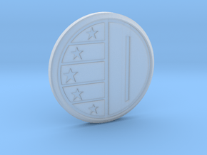 Dairanger badge with stars in Tan Fine Detail Plastic