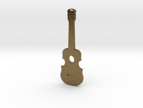 Guitar Pendant in Natural Bronze