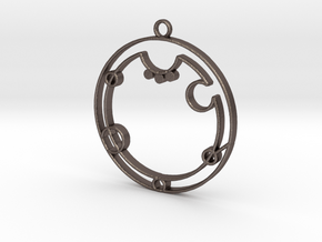 Aubrey - Necklace in Polished Bronzed Silver Steel